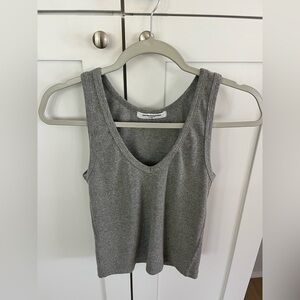 perfectwhitetee Heather Gray ribbed Tank Top